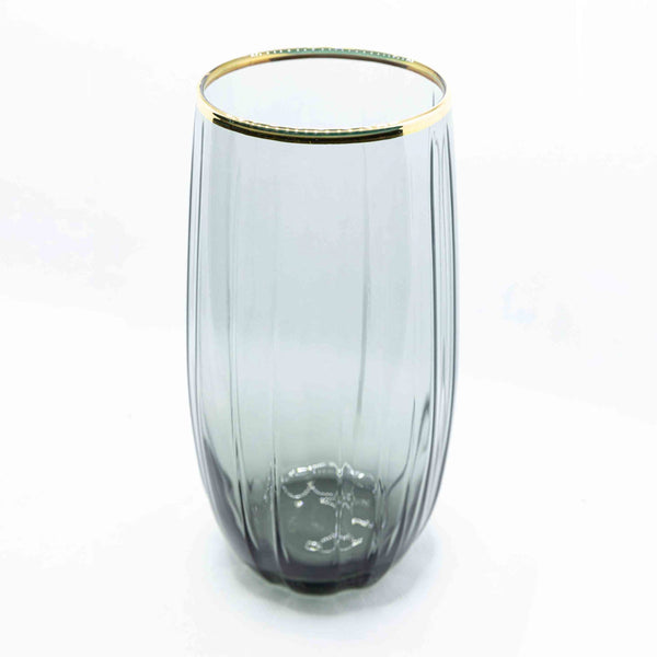 Pasabahce 3x Linka Long Trinkglas mit Goldrand 500 ml